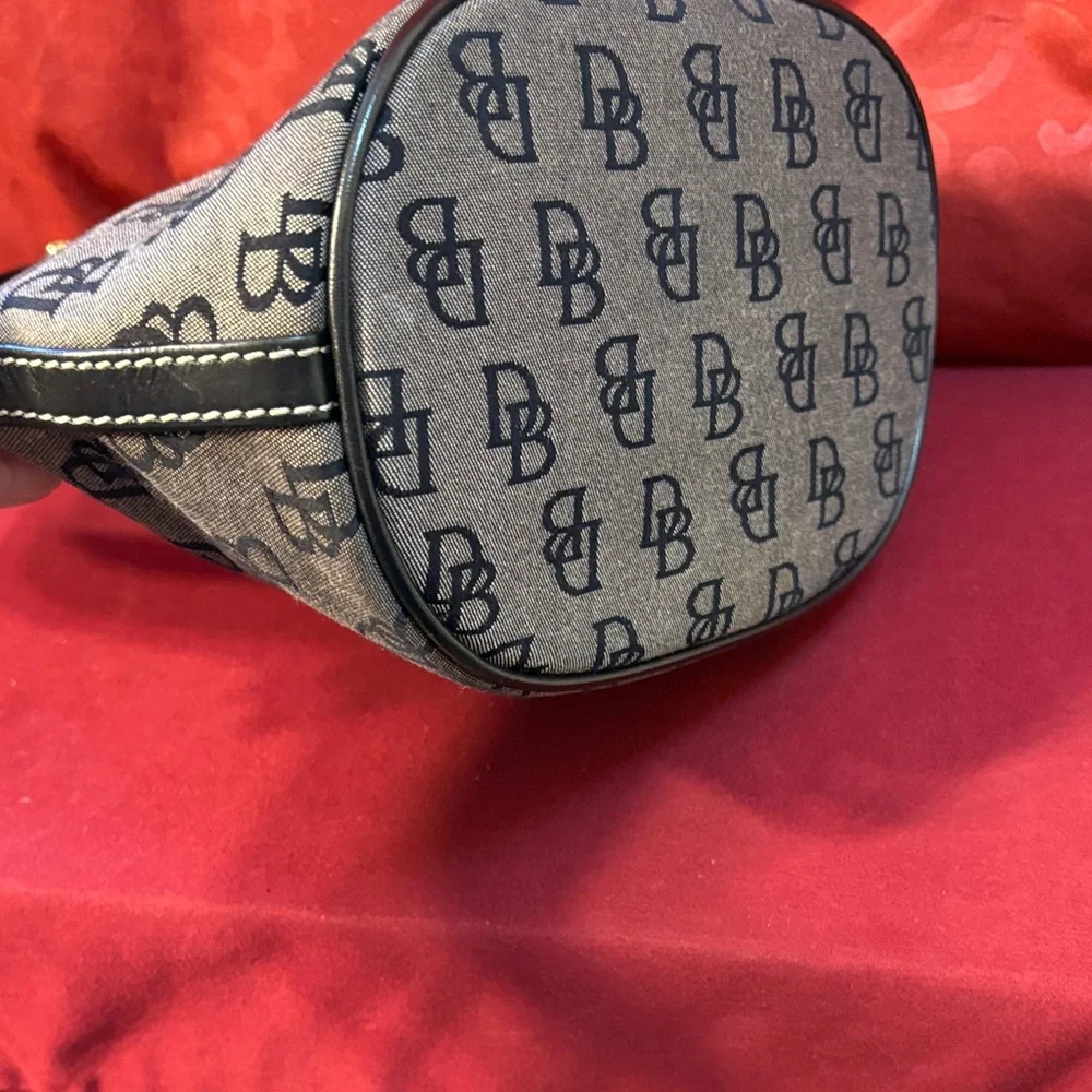 Dooney & Bourke Tan and Black Logo Hobo Bag